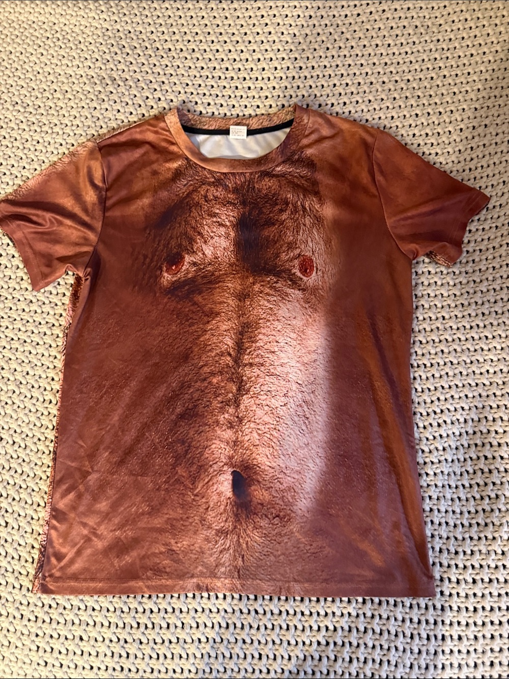 Men's Short Sleeve Graphic Tee in Brown - Realistic Torso Print